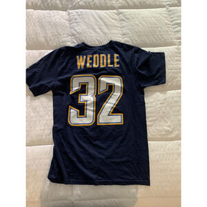 Majestic NFL Mens San Diego Los Angeles Chargers Eric Weddle Shirt Small